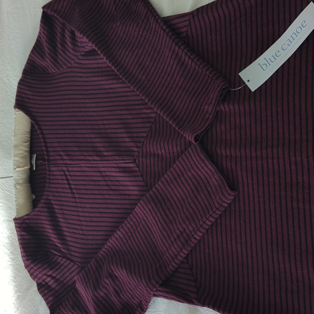 NWT Large Blue Canoe Stripe Dress